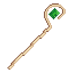 Emerald willow staff