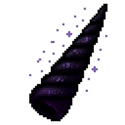 Black unicorn horn