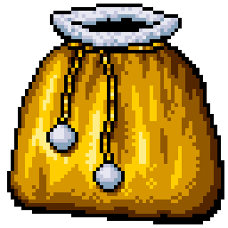 Golden christmas sack